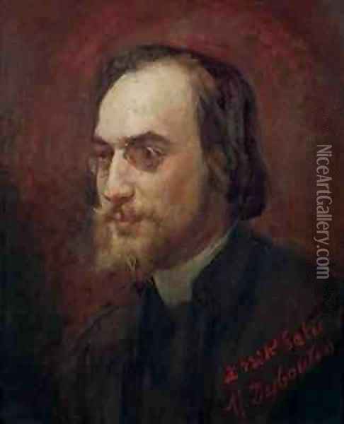Erik Satie 1866-1925 Oil Painting - Marcellin Desboutin