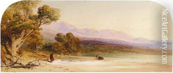 Loch Morlub Oil Painting - Thomas Miles Richardson