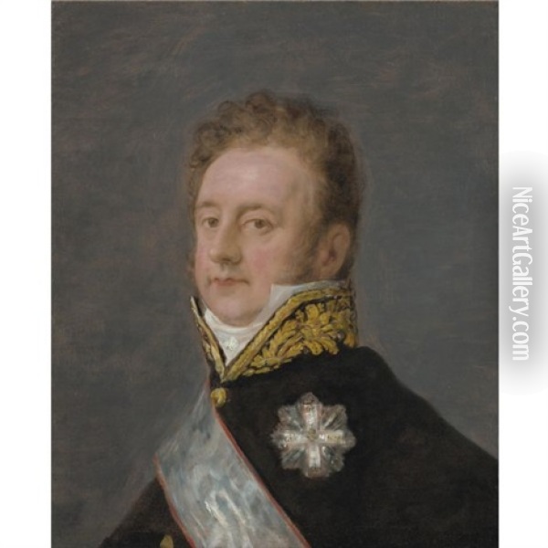 Portrait Of Prince Alois Wenzel Von Kaunitz-rietberg (1774-1848) Oil Painting - Francisco Goya