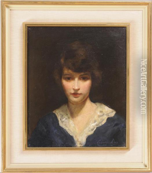Portrait Of A Young Woman Oil Painting - George Luks