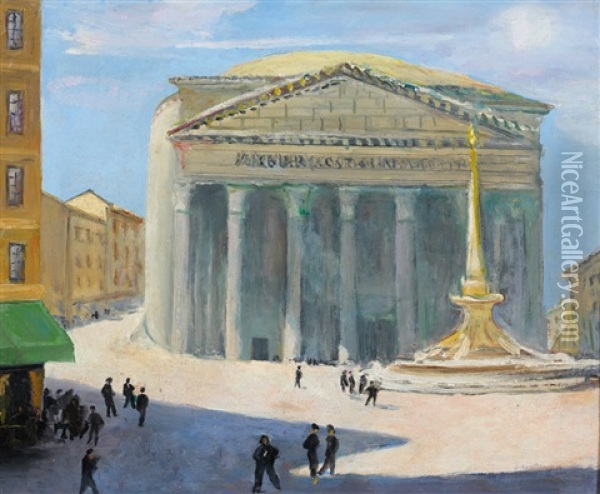Le Pantheon Oil Painting - Jules Leon Flandrin