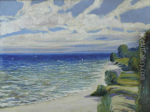 Pejzaz Nadmorski - Gdynia Oil Painting - Stefan Sonnewend