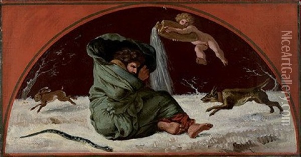 Les Quatre Saisons Oil Painting - Eugene Delacroix