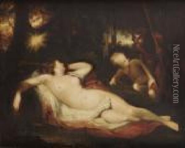 Cineon Och Iphigenie Oil Painting - Sir Joshua Reynolds