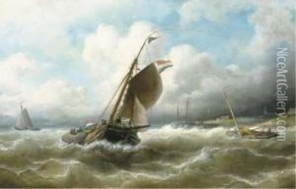 Stormy Weather Oil Painting - Nicolaas Riegen