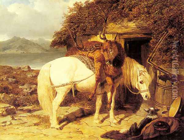 The End of the Day Oil Painting - John Frederick Herring Snr