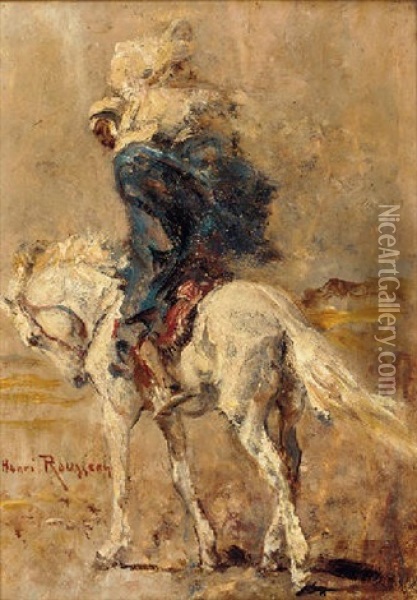 Un Chevalier Arabe Oil Painting - Henri Emilien Rousseau