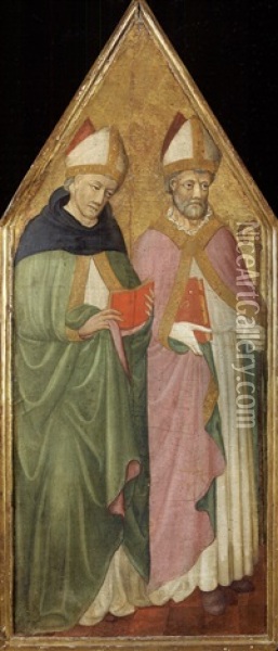 Deux Saints Eveques Oil Painting -  Borghese di Pietro
