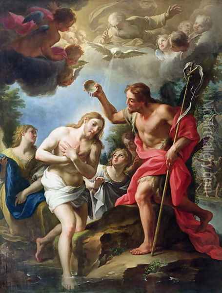 The Baptism of Christ, 1723 Oil Painting - Francesco Trevisani