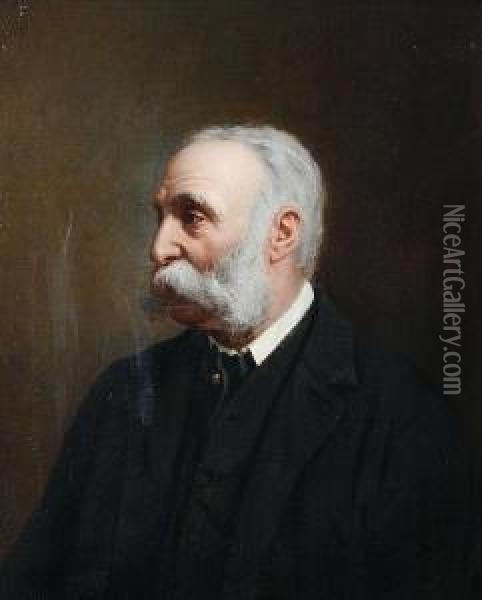 Portrait Of A Gentleman, Thought To Be Mr.whittaker Oil Painting - Sir Edward John Poynter