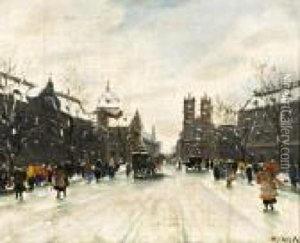Teli Varos Oil Painting - Antal Berkes