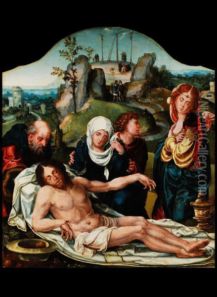 Die Beweinung Christi Oil Painting - Pieter Ii Coecke Van Aelst