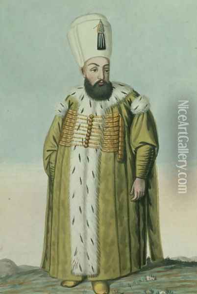 Amurath (Murad) III (1546-95) Sultan 1574-95, from A Series of Portraits of the Emperors of Turkey, 1808 Oil Painting - John Young