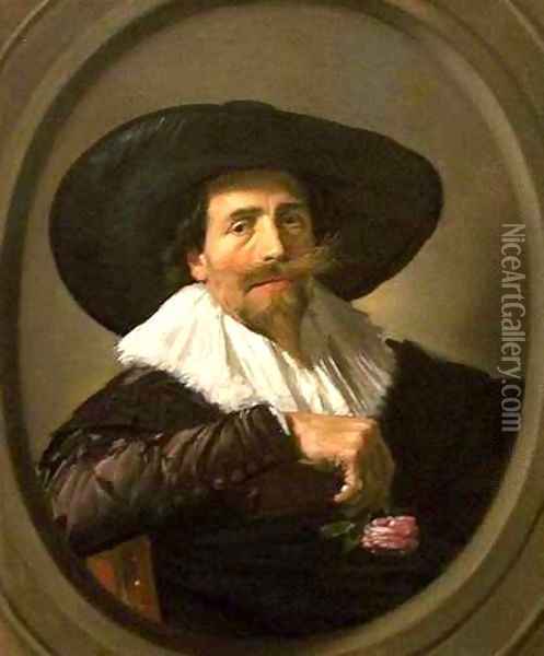 Portrait of a Man Pieter Tjarck Oil Painting - Frans Hals