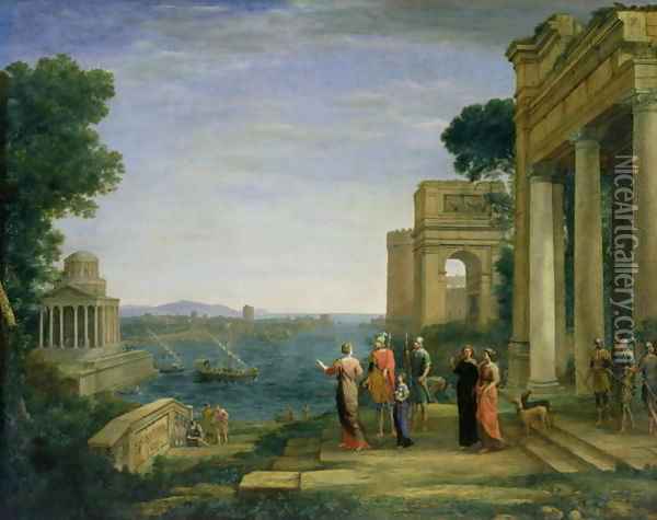 Aeneas and Dido in Carthage 1675 Oil Painting - Claude Lorrain (Gellee)