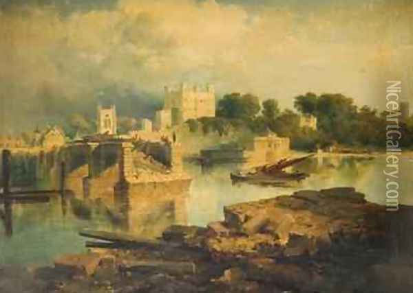 Landscape near Rochester 1860 Oil Painting - Edmund John Niemann, Snr.