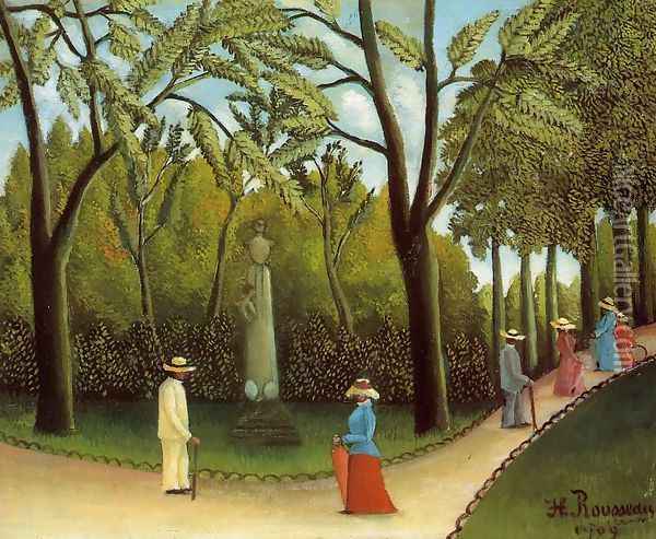 Luxembourg Garden Oil Painting - Henri Julien Rousseau