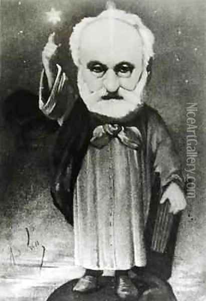 Caricature of Victor Hugo 1802-85 as a Magician Oil Painting - Andre Gill