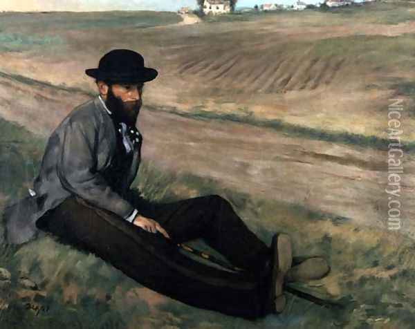 Portrait of Eugene Manet Oil Painting - Edgar Degas