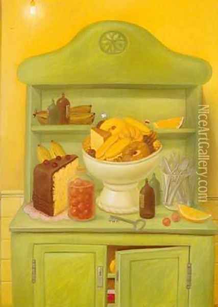 The Buffet 1993 Oil Painting - Fernando Botero
