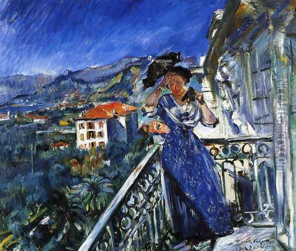 On the Balcony in Bordighera Oil Painting - Lovis (Franz Heinrich Louis) Corinth