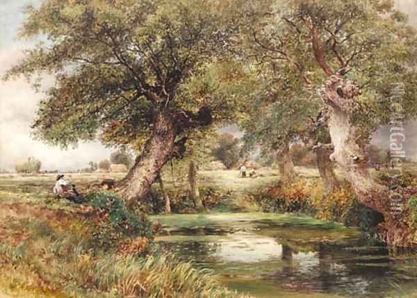 The haymakers Oil Painting - Josiah Wood Whymper