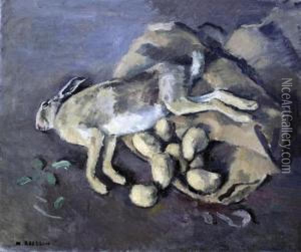 Still Life Of A Hare And Potatoes Oil Painting - Maurice Asselin