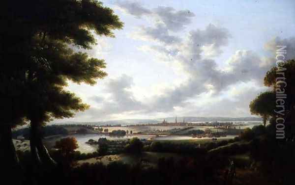 Southampton from Bitterne Oil Painting - Tobias Young