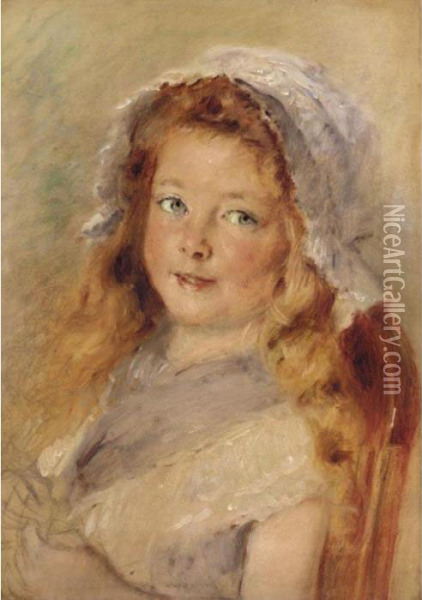 Portrait Of The Artist's Daughter Oil Painting - Konstantin Egorovich Egorovich Makovsky