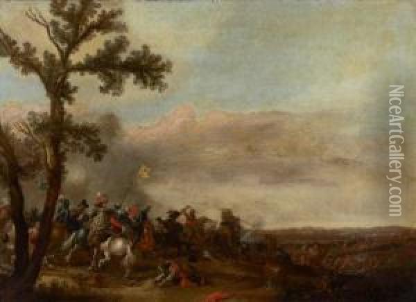 Battle Scene Oil Painting - Jan Asselyn