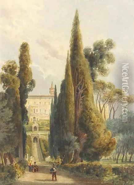 The Villa Borghese, Rome 3 Oil Painting - Harriet Cheney