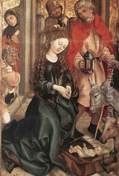 Adoration of the Shepherds 1470-80 Oil Painting - German Unknown Masters