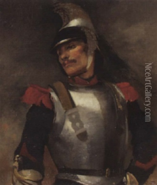 Portrat Eines Franzosischen Dragoners Oil Painting - Edouard Castres
