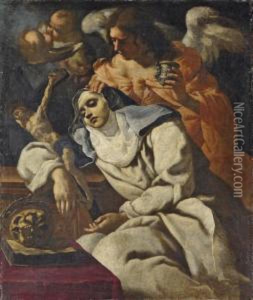 The Ecstasy Of Saint Mary Magdalene De' Pazzi Oil Painting - Alessandro Rosi