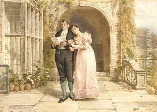 The love letter Oil Painting - George Goodwin Kilburne