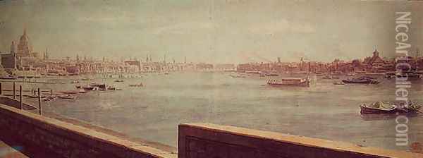 View of the Thames, London Oil Painting - Samuel Scott