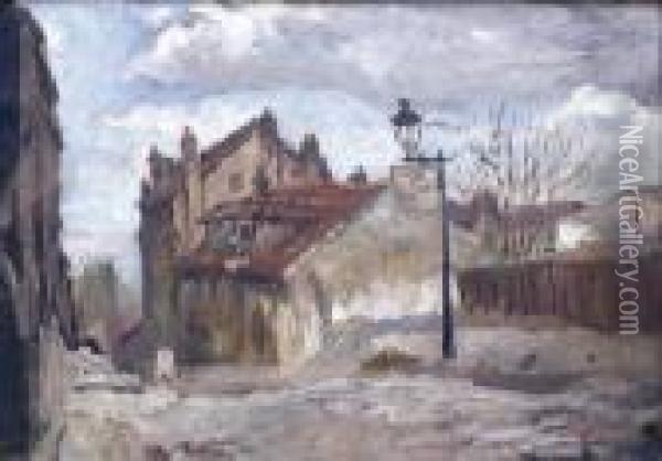 Vue De Ville Oil Painting - Marcel Leprin