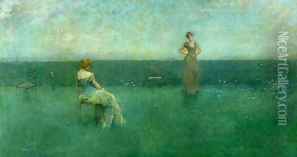 The Recitation Oil Painting - Thomas Wilmer Dewing