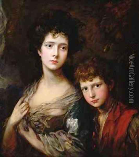 Elizabeth and Thomas Linley Oil Painting - Thomas Gainsborough