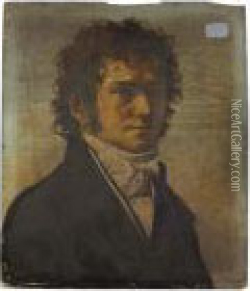 Portrait D'homme Oil Painting - Jean-Baptiste Jos. Wicar