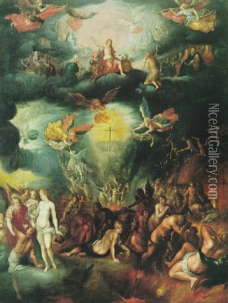 The Last Judgement Oil Painting - Aegidius de Ryde