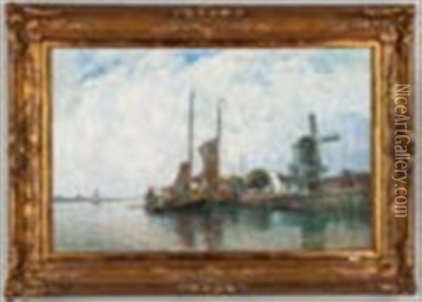 Hollande Oil Painting - Gaston Marie Anatole Roullet
