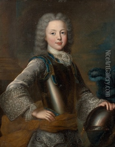 Portrait De Francois Iii De Lorraine (1708 - 1765), Futur Empereur Francois Ier D'autriche Oil Painting - Pierre Gobert