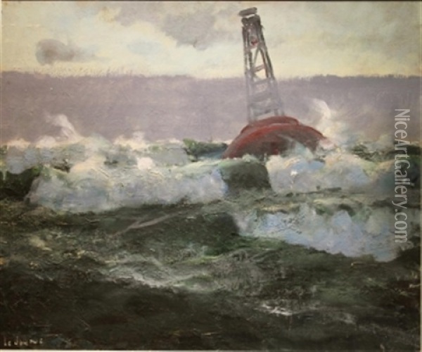 Stormy Sea Oil Painting - James, R.H.A. Grey