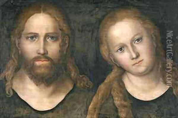 Christ and Mary Oil Painting - Lucas The Elder Cranach