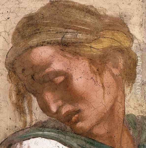 Jeremiah (detail-2) 1511 Oil Painting - Michelangelo Buonarroti