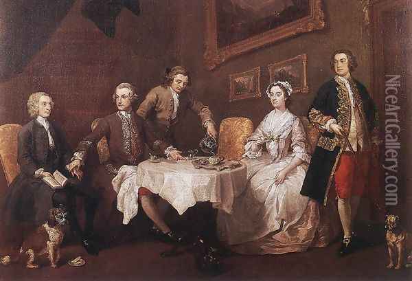 The Strode Family 1738 Oil Painting - William Hogarth