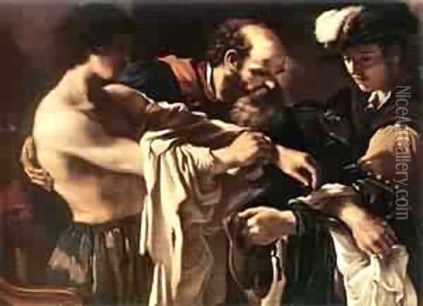 Return Of The Prodigal Son 1619 Oil Painting - Guercino