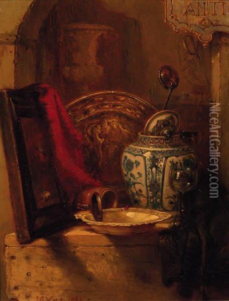 The Antique Shop Oil Painting - Maria Vos