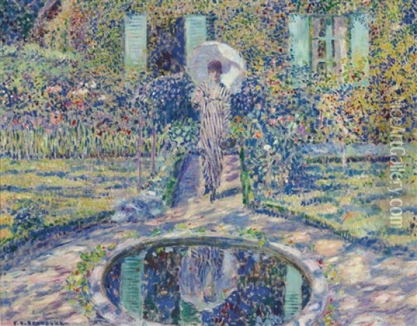 The Garden Oil Painting - Frederick Carl Frieseke